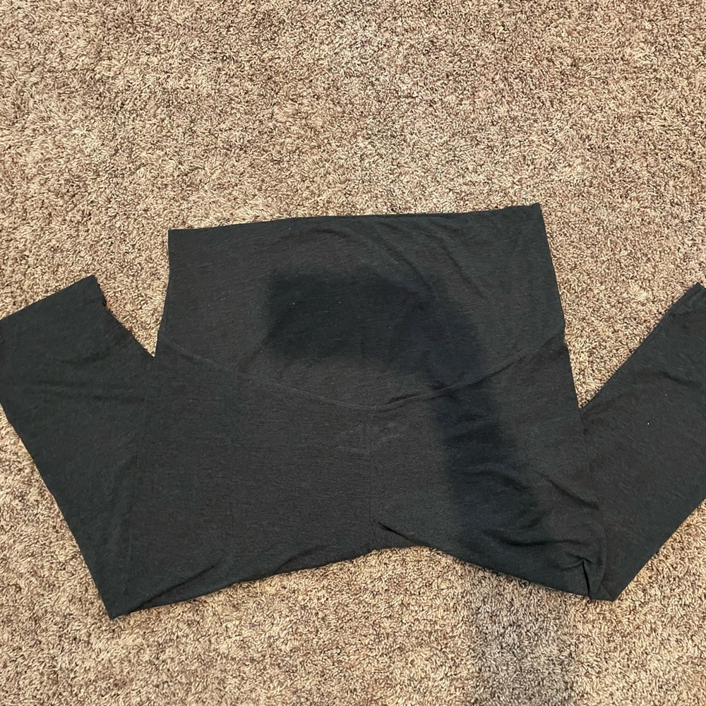 Charcoal grey cropped leggings maternity XL